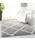 Safavieh Fontana Shag  Grey / Cream FNT821 8 ft. X 10 ft. Rectangle Rug