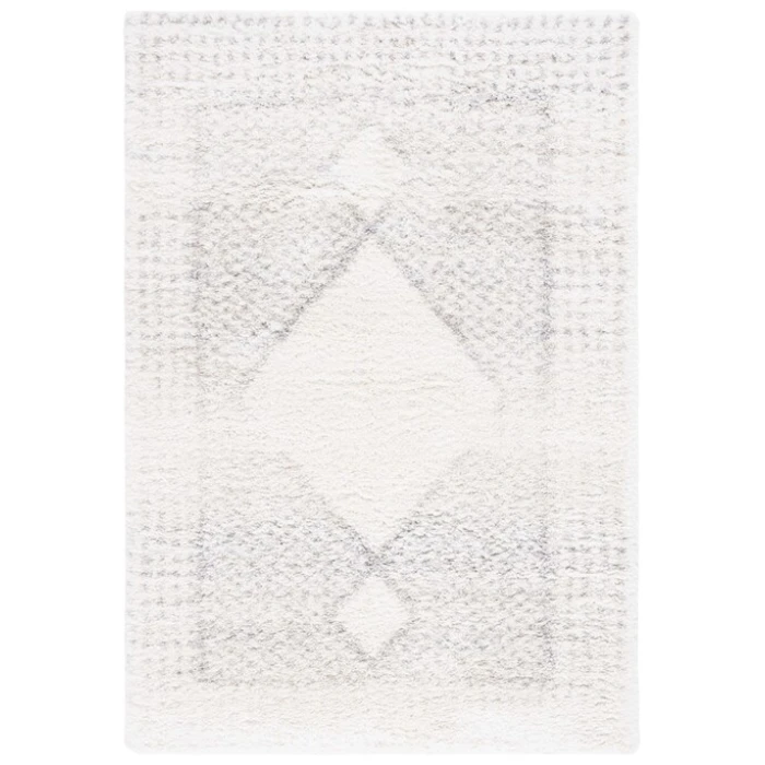 Safavieh Fontana Shag  Ivory / Grey FNT827 8 ft. X 10 ft. Rectangle Rug