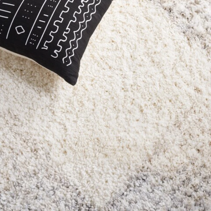 Safavieh Fontana Shag  Ivory / Grey FNT827 8 ft. X 10 ft. Rectangle Rug