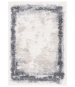 Safavieh Fontana Shag  Ivory / Grey FNT829 5 ft. 3 in. X 7 ft. 6 in. Rectangle Rug