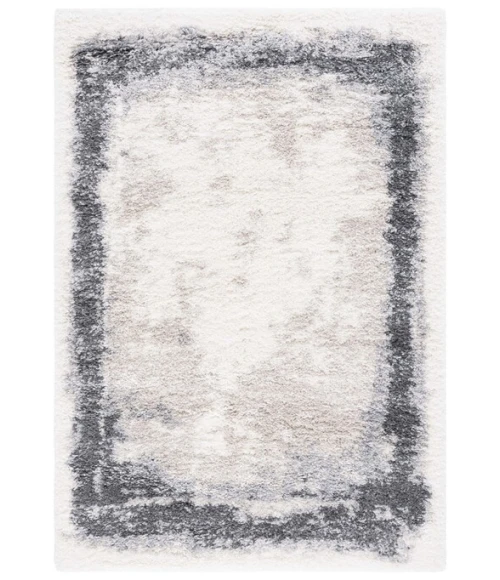 Safavieh Fontana Shag  Ivory / Grey FNT829 5 ft. 3 in. X 7 ft. 6 in. Rectangle Rug
