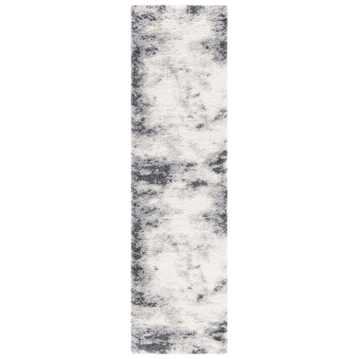Safavieh Fontana Shag  Ivory / Grey FNT831 2 ft. 3 in. X 8 ft. Runner Rug
