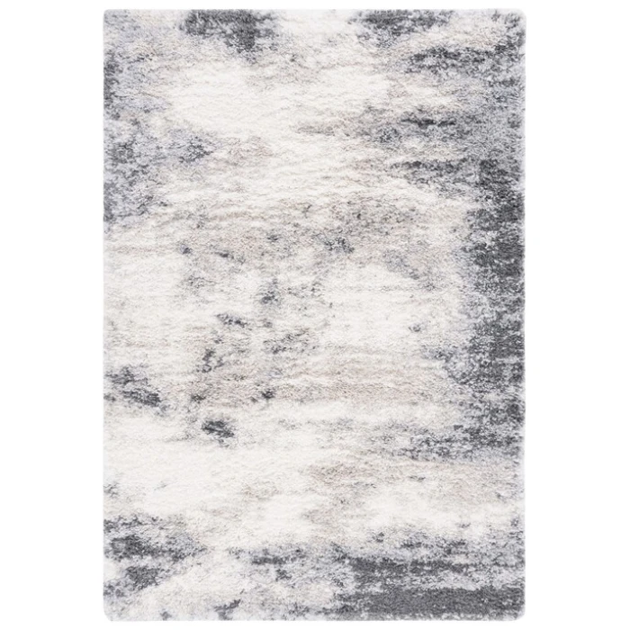 Safavieh Fontana Shag  Ivory / Grey FNT831 4 ft. X 6 ft. Rectangle Rug