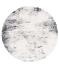 Safavieh Fontana Shag  Ivory / Grey FNT831 6 ft. 7 in. X 6 ft. 7 in. Round Rug