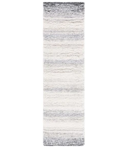 Safavieh Fontana Shag  Ivory / Grey FNT832 2 ft. 3 in. X 8 ft. Runner Rug