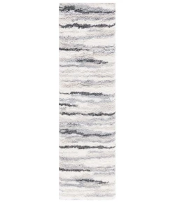 Safavieh Fontana Shag  Ivory / Grey FNT833 2 ft. 3 in. X 8 ft. Runner Rug
