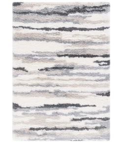 Safavieh Fontana Shag  Ivory / Grey FNT833 9 ft. X 12 ft. Rectangle Rug