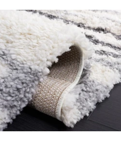Safavieh Fontana Shag  Ivory / Grey FNT833 9 ft. X 12 ft. Rectangle Rug
