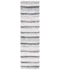 Safavieh Fontana Shag  Ivory / Grey FNT835 2 ft. 3 in. X 8 ft. Runner Rug