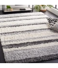 Safavieh Fontana Shag  Ivory / Grey FNT835 5 ft. 3 in. X 7 ft. 6 in. Rectangle Rug