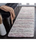 Safavieh Fontana Shag  Ivory / Pink FNT842 2 ft. 3 in. X 12 ft. Runner Rug