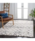 Safavieh Fontana Shag  Ivory / Grey FNT845 10 ft. X 14 ft. Rectangle Rug
