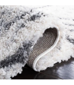 Safavieh Fontana Shag  Ivory / Grey FNT848 4 ft. X 4 ft. Square Rug