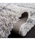 Safavieh Fontana Shag  Ivory / Grey FNT855 2 ft. 3 in. X 12 ft. Runner Rug