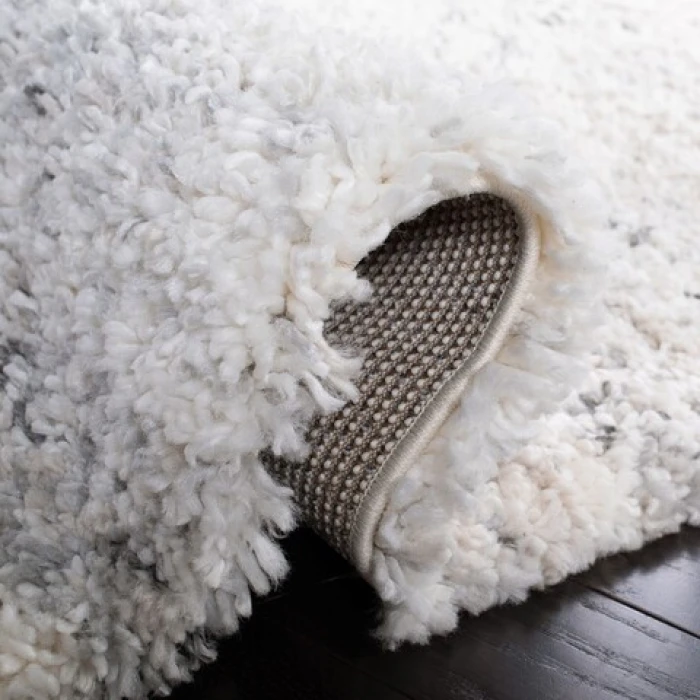 Safavieh Fontana Shag  Ivory / Grey FNT881 8 ft. X 10 ft. Rectangle Rug