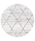 Safavieh Fontana Shag  Grey / Ivory FNT886 12 ft. X 12 ft. Round Rug