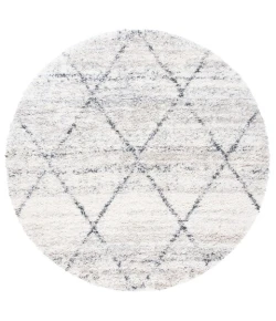 Safavieh Fontana Shag  Grey / Ivory FNT886 12 ft. X 12 ft. Round Rug
