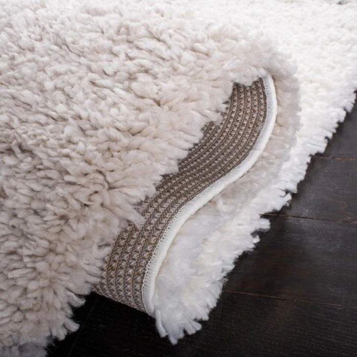 Safavieh Fontana Shag  Ivory / Grey FNT892 6 ft. 7 in. X 6 ft. 7 in. Square Rug