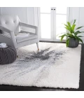 Safavieh Fontana Shag  Grey / Ivory FNT894 6 ft. 7 in. X 9 ft. Rectangle Rug