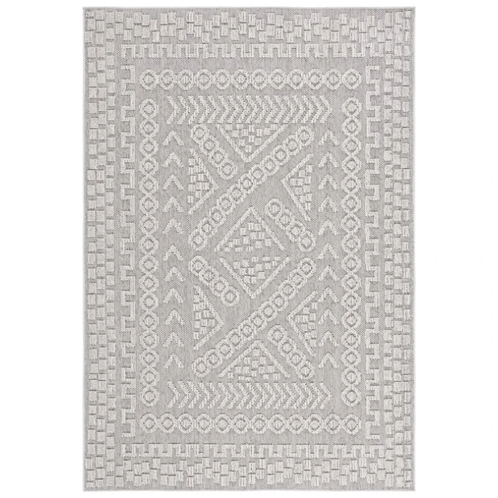 Safavieh Global Grey / Ivory GLB202 9 ft. X 12 ft. Rectangle Rug