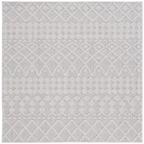 Safavieh Global Grey / Ivory GLB206 6 ft. 7 in. X 6 ft. 7 in. Square Rug