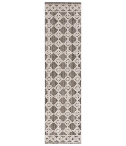 Safavieh Global Beige / Dark Beig GLB208 2 ft. 2 in. X 8 ft. Runner Rug