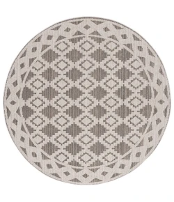 Safavieh Global Beige / Dark Beig GLB208 6 ft. 7 in. X 6 ft. 7 in. Round Rug
