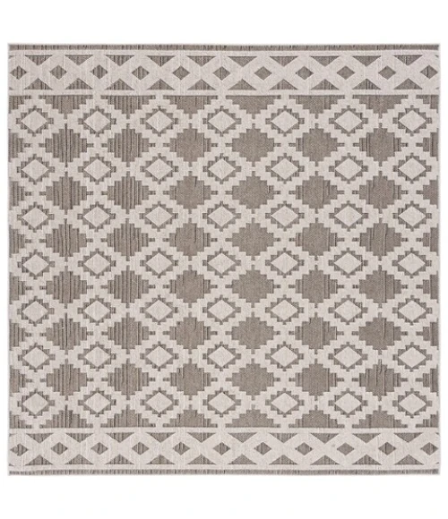 Safavieh Global Beige / Dark Beig GLB208 6 ft. 7 in. X 6 ft. 7 in. Square Rug