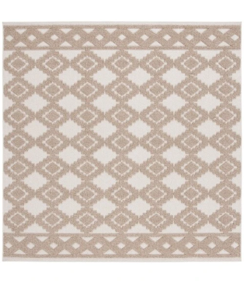 Safavieh Global Beige / Brown GLB208 6 ft. 7 in. X 6 ft. 7 in. Square Rug
