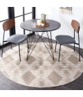 Safavieh Global Beige / Ivory GLB420 6 ft. 7 in. X 6 ft. 7 in. Round Rug
