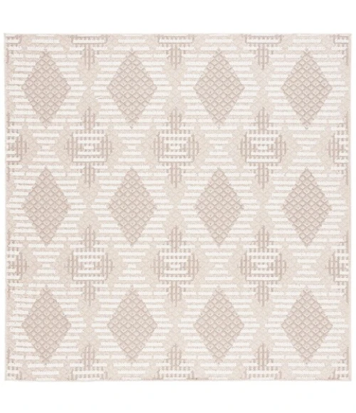 Safavieh Global Beige / Ivory GLB420 6 ft. 7 in. X 6 ft. 7 in. Square Rug