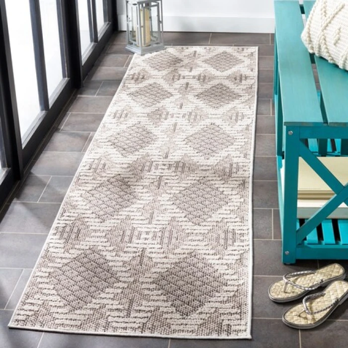 Safavieh Global Grey / Ivory GLB420 2 ft. 2 in. X 8 ft. Runner Rug