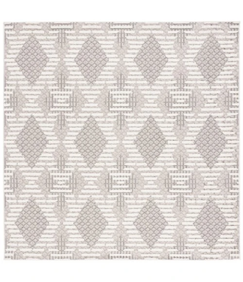 Safavieh Global Grey / Ivory GLB420 6 ft. 7 in. X 6 ft. 7 in. Square Rug