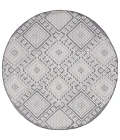 Safavieh Global Grey / Ivory GLB813 6 ft. 7 in. X 6 ft. 7 in. Round Rug