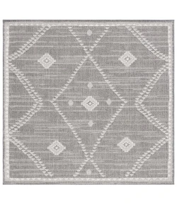 Safavieh Global Dark Grey / Ivory GLB868 6 ft. 7 in. X 6 ft. 7 in. Square Rug