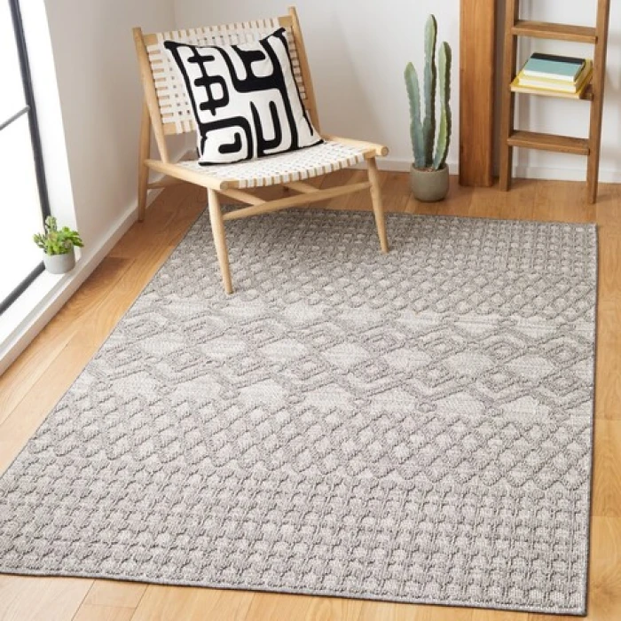Safavieh Global Light Grey / Dark Grey GLB872 5 ft. 3 in. X 7 ft. 6 in. Rectangle Rug