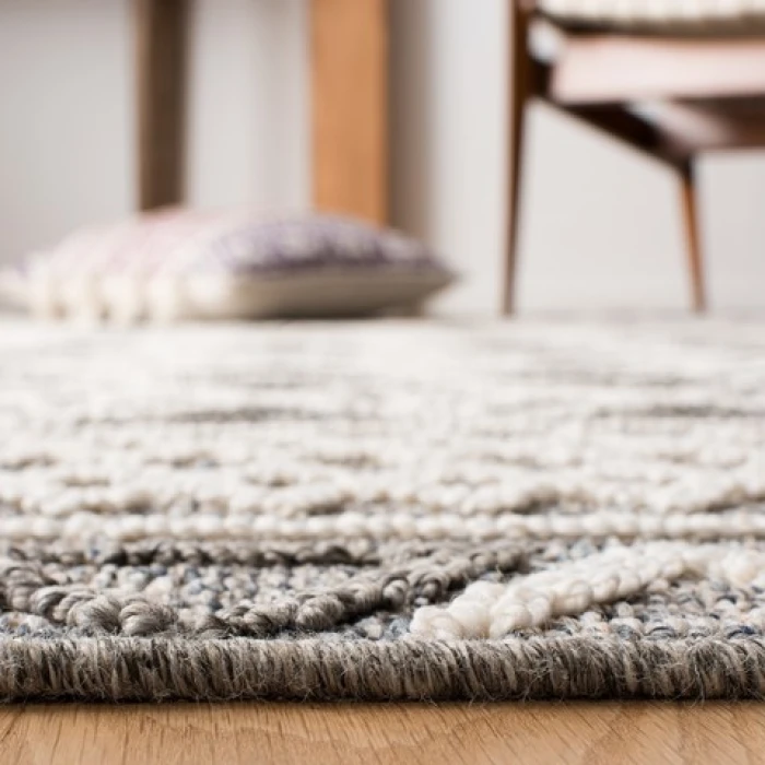 Safavieh Global Grey / Ivory GLB874 6 ft. 7 in. X 6 ft. 7 in. Round Rug