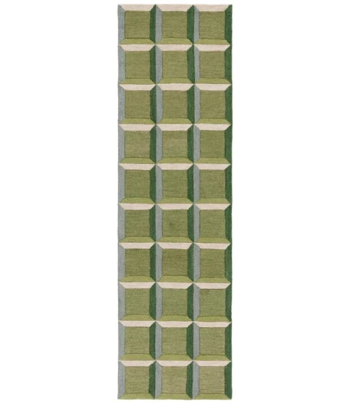 Safavieh Genre Green / Beige GRE101 2 ft. 3 in. X 8 ft. Runner Rug