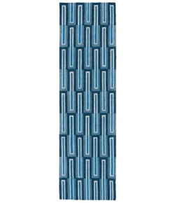 Safavieh Genre Blue / Ivory GRE105 2 ft. 3 in. X 8 ft. Runner Rug