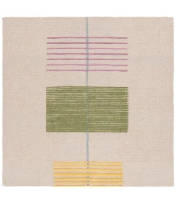 Safavieh Genre Beige / Green GRE204 6 ft. X 6 ft. Square Rug