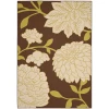 Safavieh Hampton Brown / Ivory HAM552 4 ft. X 6 ft. Rectangle Rug