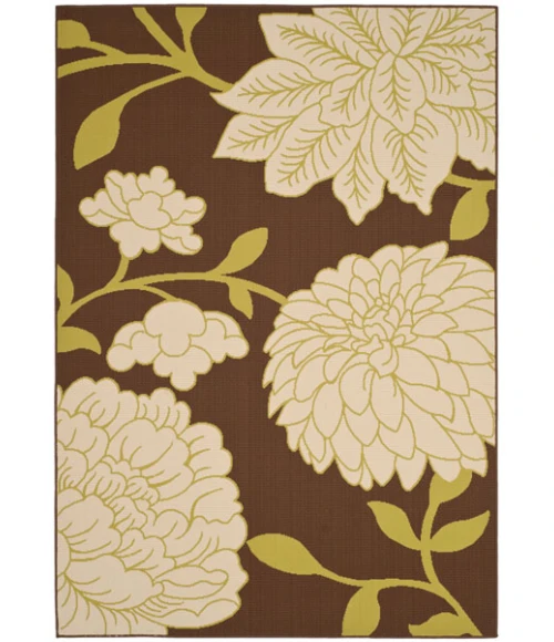 Safavieh Hampton Brown / Ivory HAM552 2 ft. 7 in. X 5 ft. Rectangle Rug