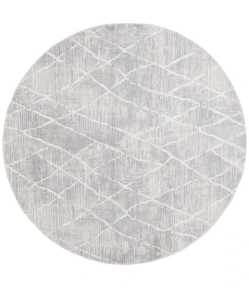 Safavieh Hanna Ivory / Light Grey HAN106 6 ft. 7 in. X 6 ft. 7 in. Round Rug