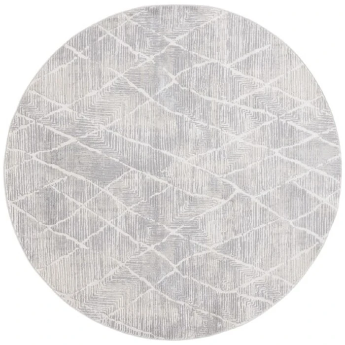 Safavieh Hanna Ivory / Light Grey HAN106 6 ft. 7 in. X 6 ft. 7 in. Round Rug