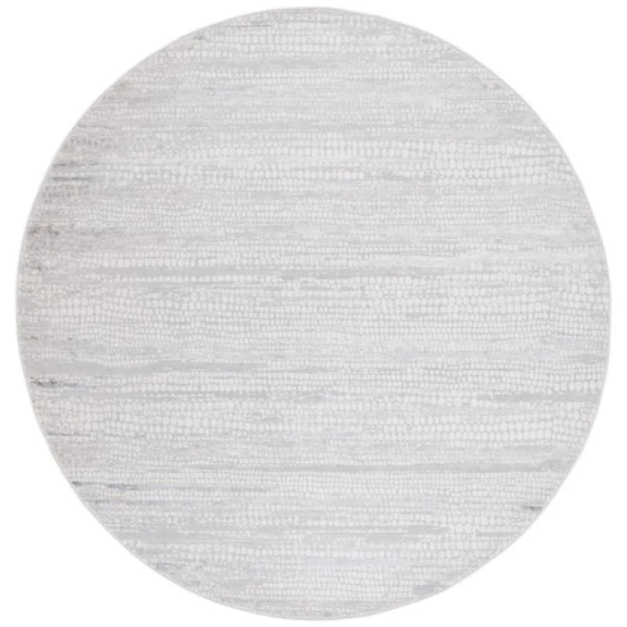 Safavieh Hanna Grey Ivory / Dark Grey HAN108 6 ft. 7 in. X 6 ft. 7 in. Round Rug