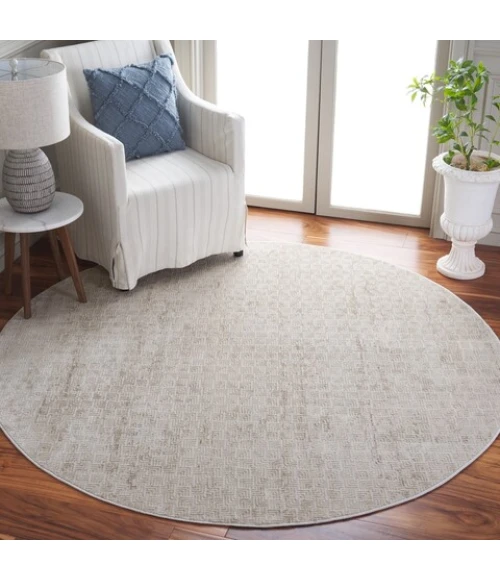 Safavieh Hanna Beige / Ivory HAN110 6 ft. 7 in. X 6 ft. 7 in. Round Rug