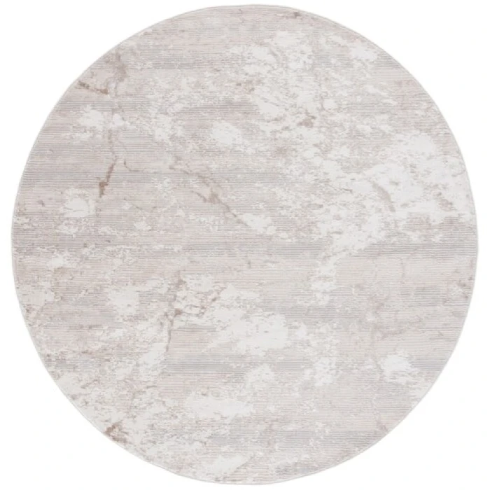 Safavieh Hanna Beige / Ivory Grey HAN112 6 ft. 7 in. X 6 ft. 7 in. Round Rug