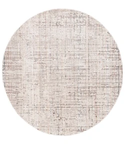 Safavieh Harlow Ivory Grey / Rust HAR101 6 ft. 3 in. X 6 ft. 3 in. Round Rug