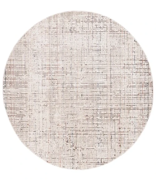 Safavieh Harlow Ivory Grey / Rust HAR101 6 ft. 3 in. X 6 ft. 3 in. Round Rug