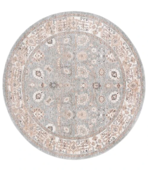 Safavieh Harlow Ivory Grey / Sage HAR104 6 ft. 3 in. X 6 ft. 3 in. Round Rug